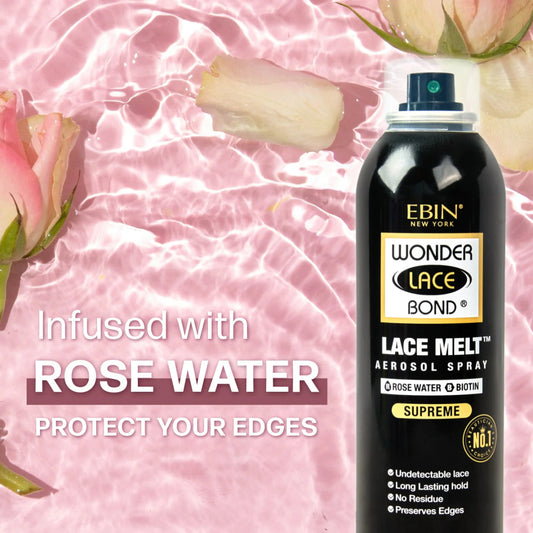 Ebin New York Wonder Lace Bond Lace Melt Aerosol Spray - ROSE WATER