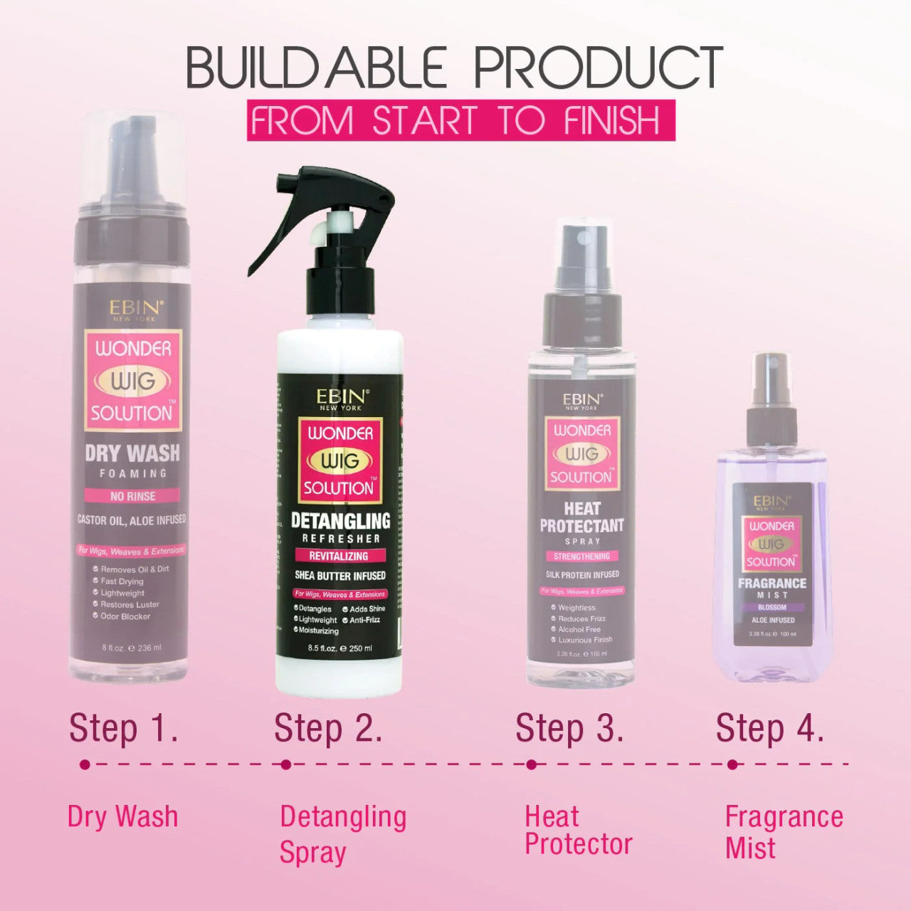 Ebin New York Wonder Wig Solution Detangling Refresher Spray (8.5 oz)