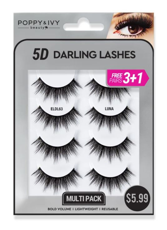 ABSOLUTE Poppy & Ivy 5D Darling Lashes Multi Pack (ELDL61-65)