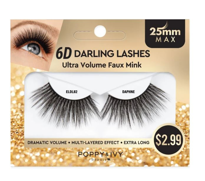 ABSOLUTE Poppy & Ivy 25mm 6D Darling Lashes - Ultra Volume Faux Mink