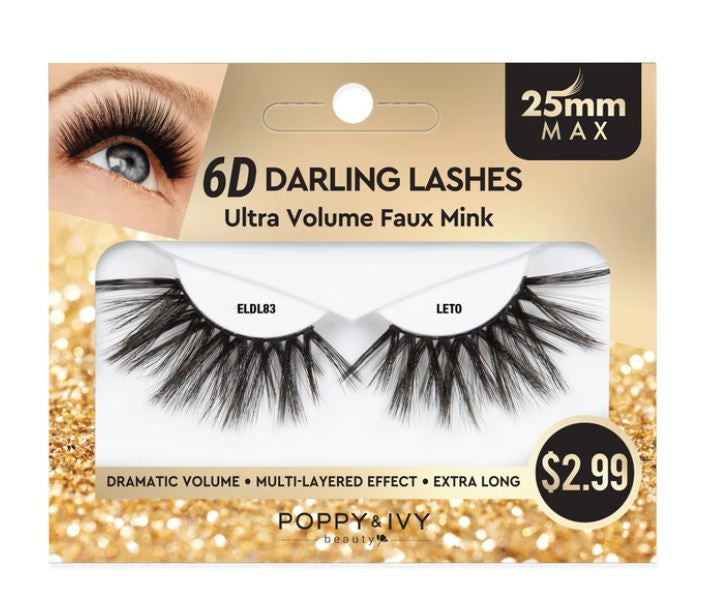 ABSOLUTE Poppy & Ivy 25mm 6D Darling Lashes - Ultra Volume Faux Mink