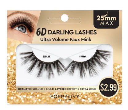 ABSOLUTE Poppy & Ivy 25mm 6D Darling Lashes - Ultra Volume Faux Mink