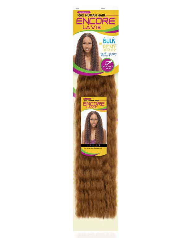 Janet Collection Human Hair Blend Braids Encore Super French Bulk 18"