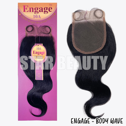 10A ENGAGE Virgin Hair Closure 4x4 - Body Wave