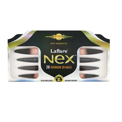 Laflare NEX 28 Premium 3D Nails - Stiletto Extra Long
