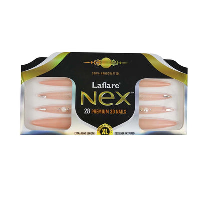 Laflare NEX 28 Premium 3D Nails - Stiletto Extra Long