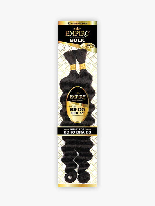 SENSATIONNEL Empire 100% Human Hair Braids - Deep Body Bulk (18"-22")