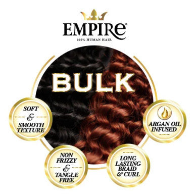 [WHOLESALE] SENSATIONNEL Empire 100% Human Hair Braids - Water Wave Bulk 18"
