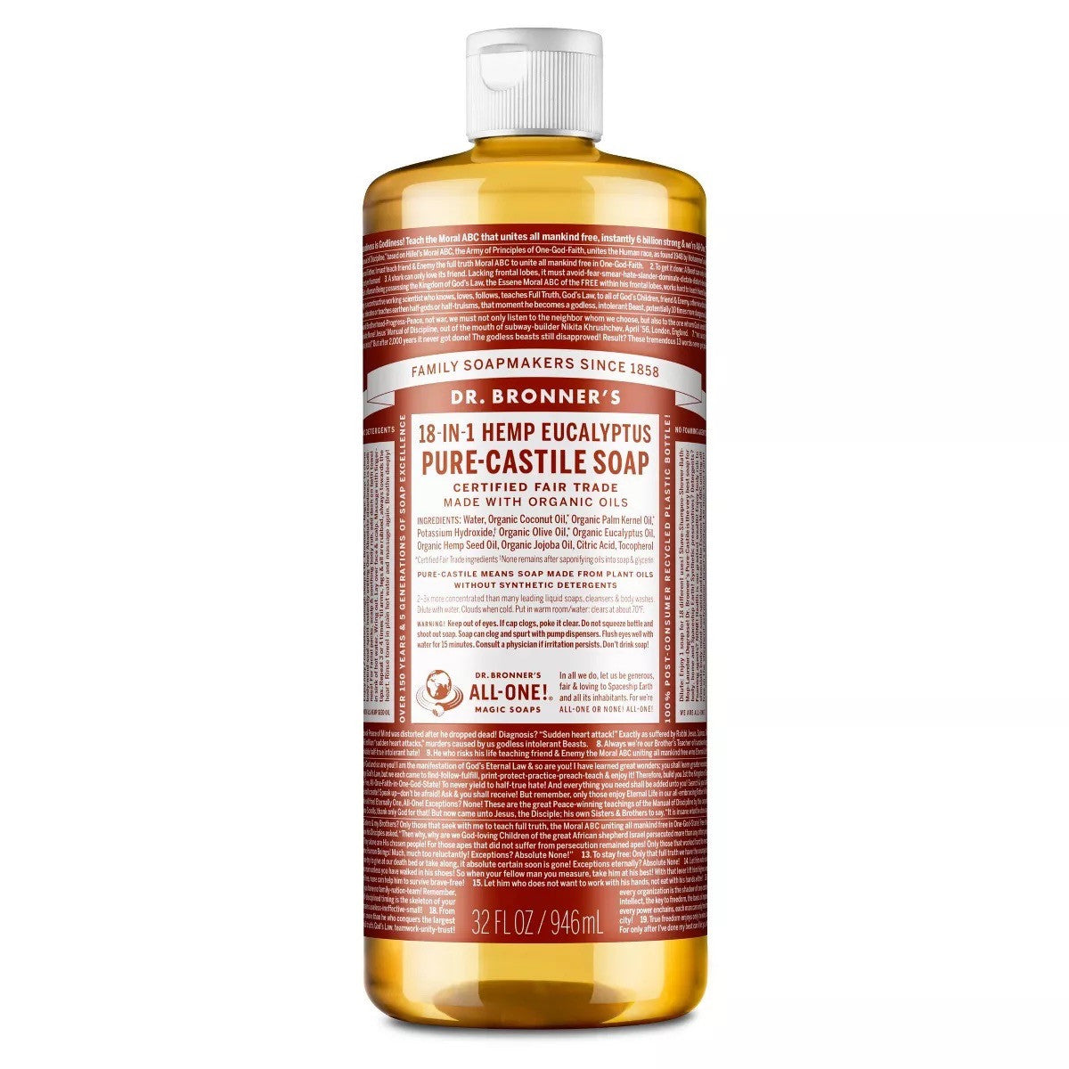 Dr. Bronner's Organic Pure Castile Liquid Soap