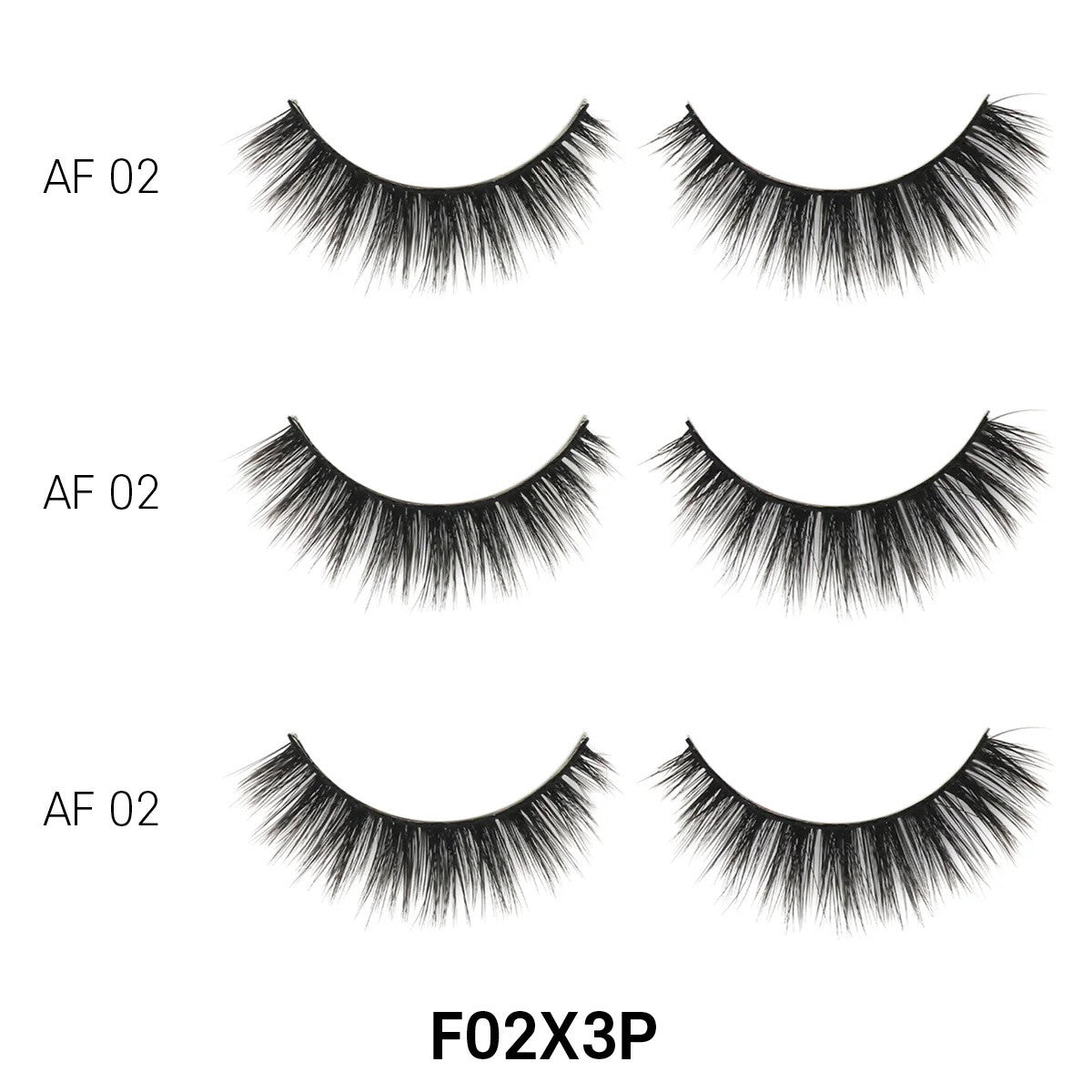 Laflare 3D Cashmere 3 Pairs Eco Pack Eyelashes