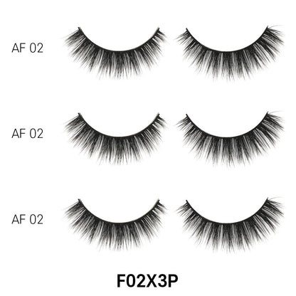 Laflare 3D Cashmere 3 Pairs Eco Pack Eyelashes