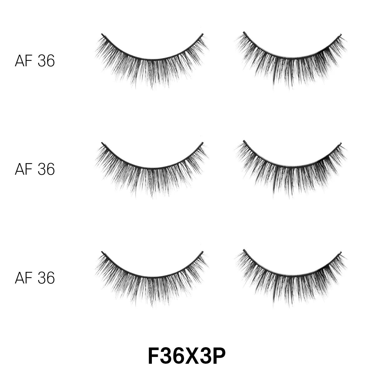 Laflare 3D Cashmere 3 Pairs Eco Pack Eyelashes