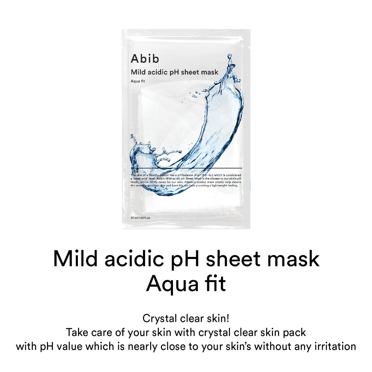 [Abib] Mild Acidic Ph Sheet Mask - Aqua (1Sheet)