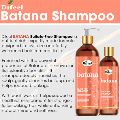 Difeel Batana Sulfate Free Shampoo (12 oz)