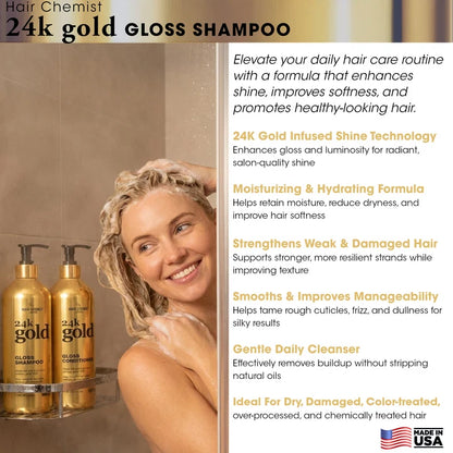 HAIR CHEMIST 24k Gold Gloss Shampoo (33.8oz)