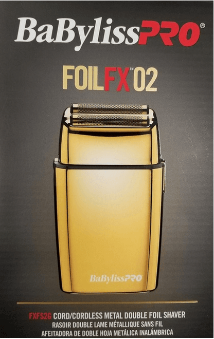 BaBylissPRO FoilFX02 Cordless Metal Double Foil Shaver- Gold