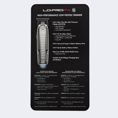 BaBylissPRO FXONE Lo-ProFX Matte Gray High Performance Low Profile Trimmer