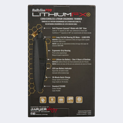 BaBylissPRO LithiumFX Cord/Cordless Lithium Ergonomic Trimmer