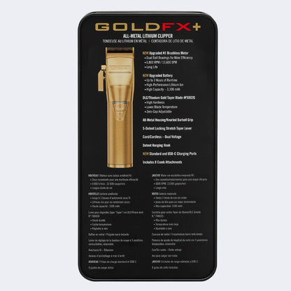 BaBylissPRO GoldFX Metal Lithium Nedic Clipper FX870NG