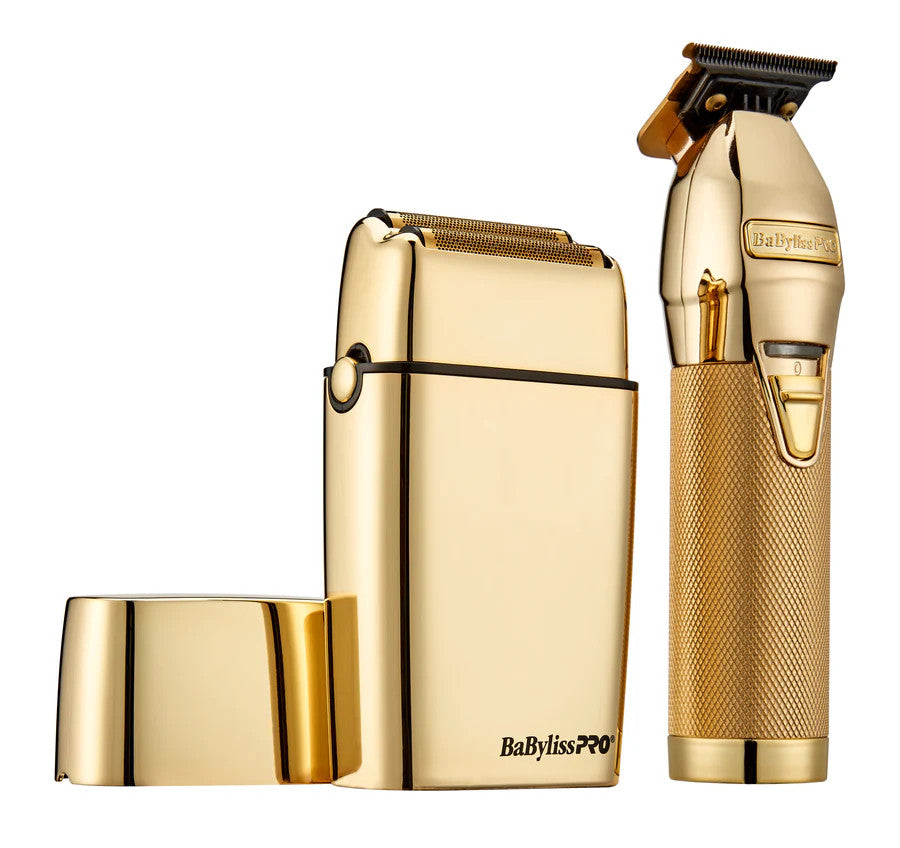 BaBylissPRO LimitedFX Gold Trimmer & Double Foil Shaver Prepack