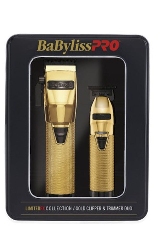 BaBylissPRO LimitedFX Collection Gold Clipper & Trimmer Duo Item No. FXHOLPK2GB