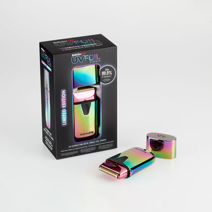 BaBylissPRO UVFOIL Iridescent UV-Disinfecting Metal Single-Foil Shaver