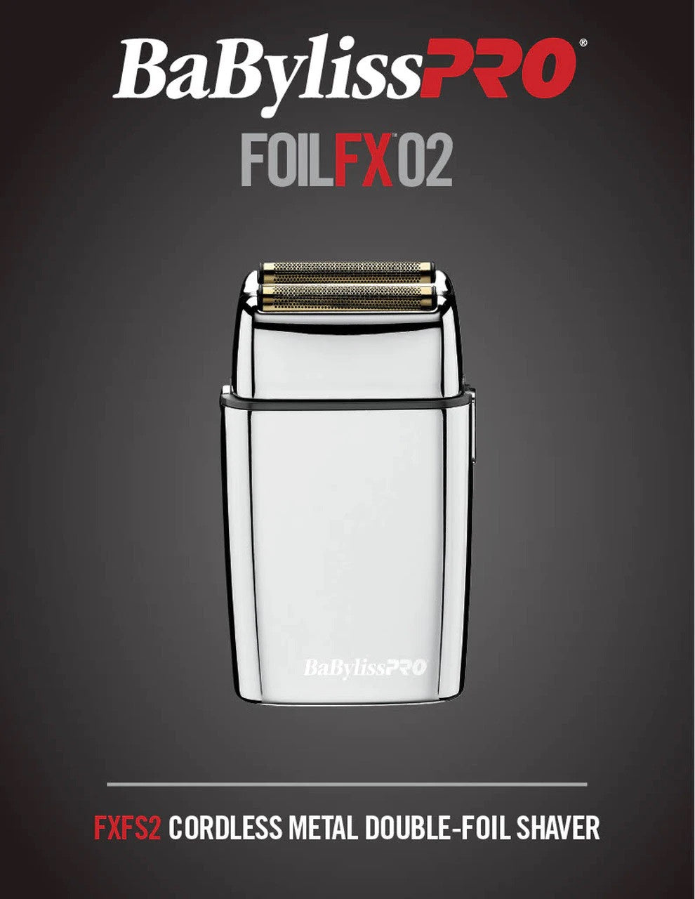 BaBylissPRO FoilFX02 Cordless Metal Double Foil Shaver- Rosegold