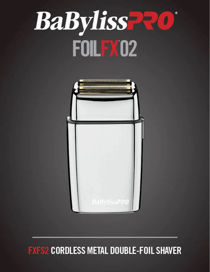 BaBylissPRO FoilFX02 Cordless Metal Double Foil Shaver- Rosegold