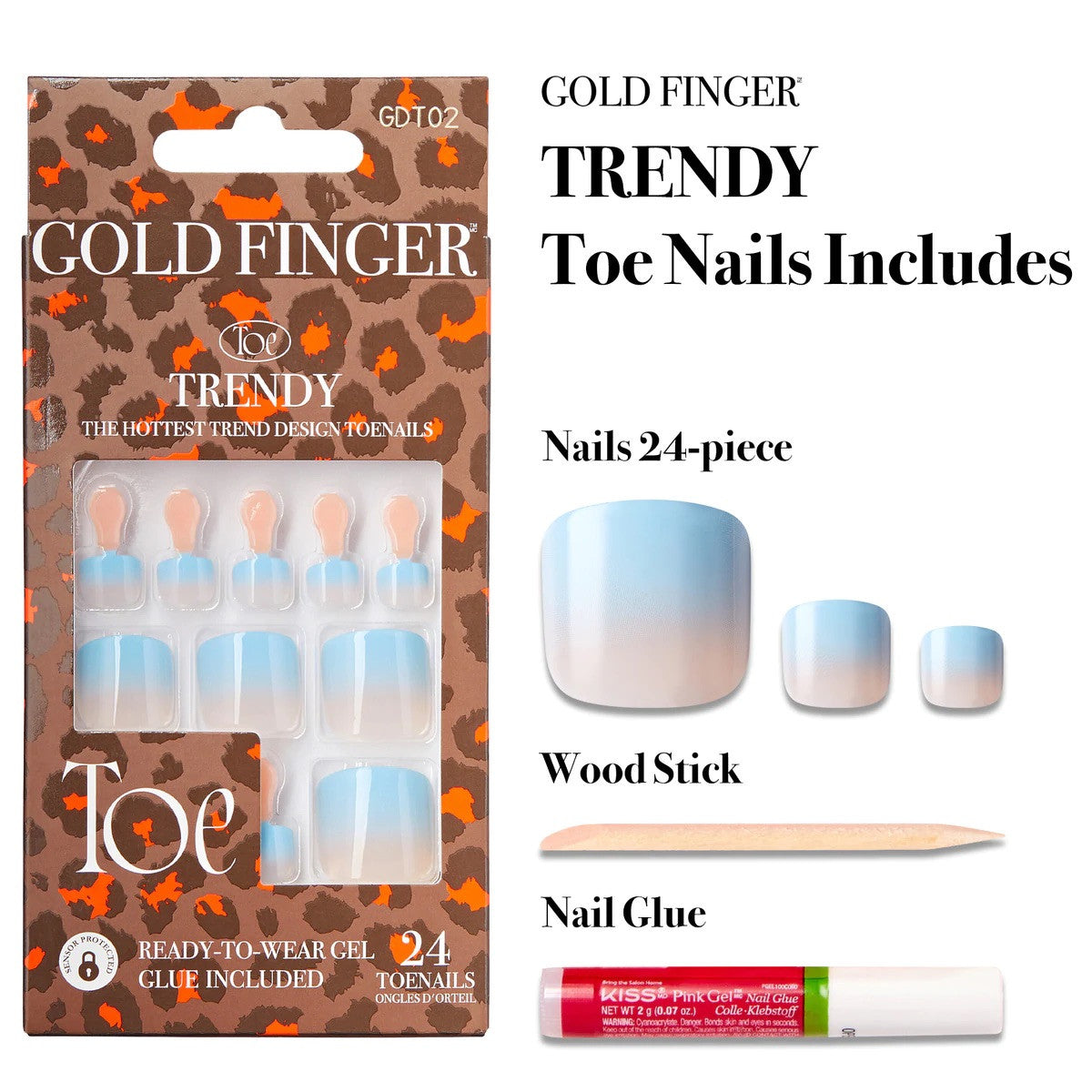 Kiss Gold Finger Toenails Collection