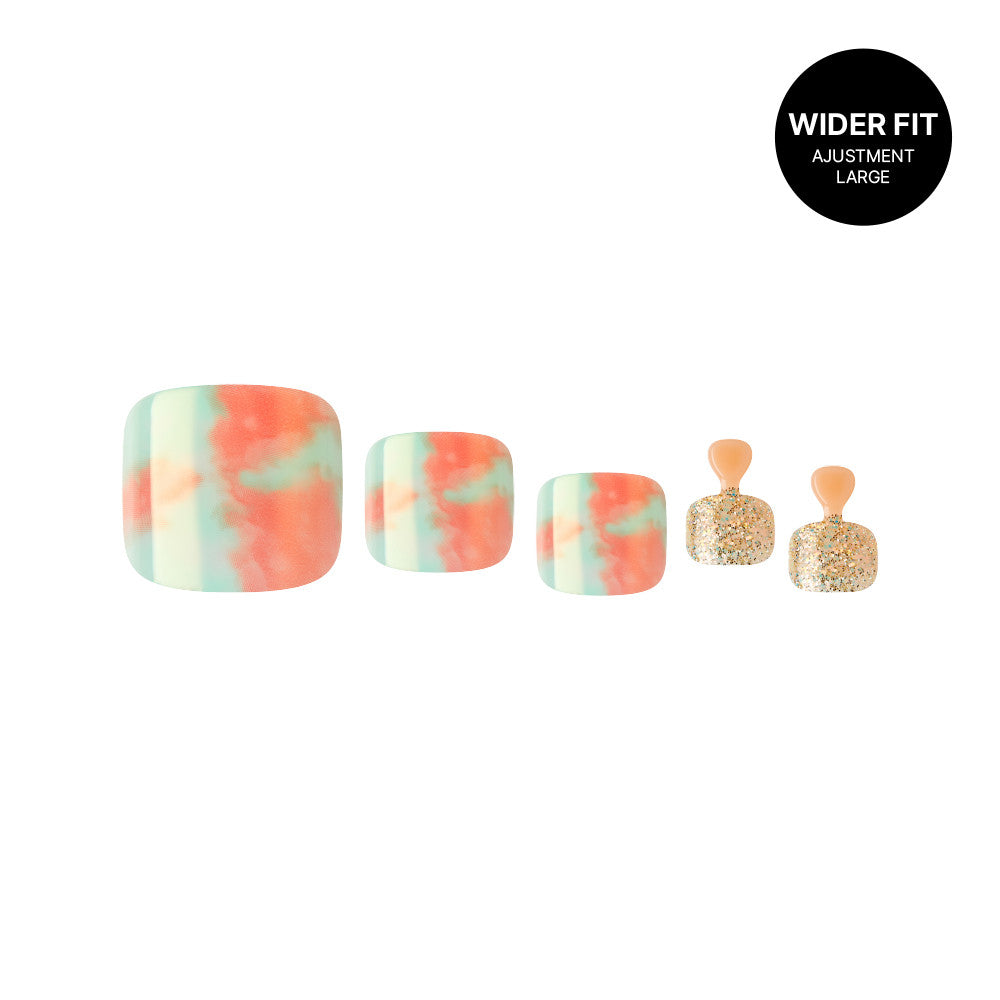 Kiss Gold Finger Trendy Wider Fit Toenails - FESTIVE