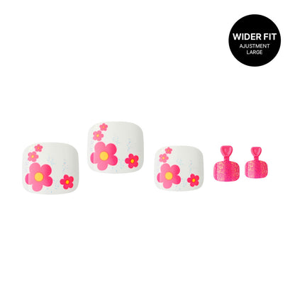 Kiss Gold Finger Trendy Wider Fit Toenails - FLORALS