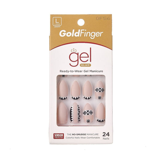 KISS Gold Finger Gel Glam Design Nails