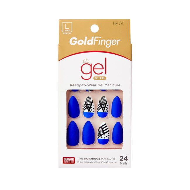 KISS Gold Finger Gel Glam Design Nails