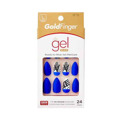 KISS Gold Finger Gel Glam Design Nails