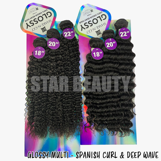 SHAKE N GO Glossy 100% Virgin Remy Hair Multi Pack - Deep Wave