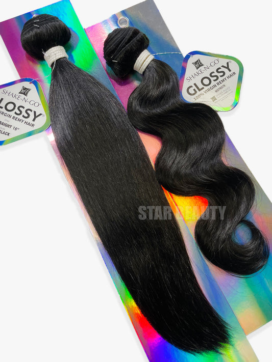 SHAKE N GO Glossy 100% Virgin Remy Hair Weave - Straight (12"-26")