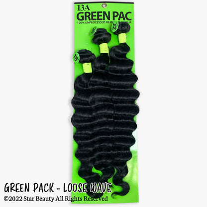 Green Pack 100% Human Hair Multi Pack - Loose Wave