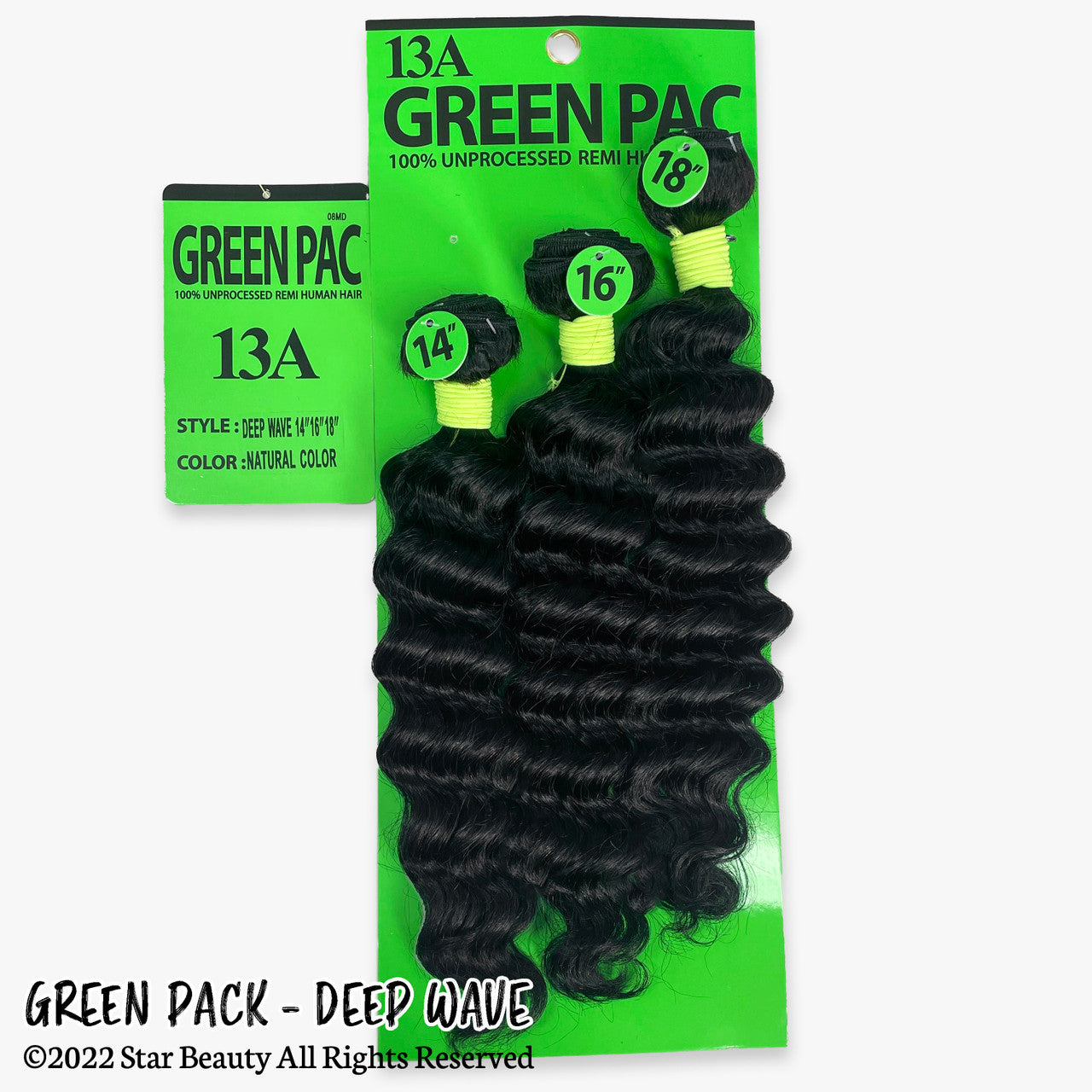 Green Pack 100% Human Hair Multi Pack - Deep Wave