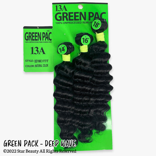 Green Pack 100% Human Hair Multi Pack - Deep Wave