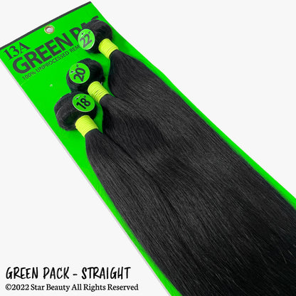 Green Pack 100% Human Hair Multi Pack - Straight