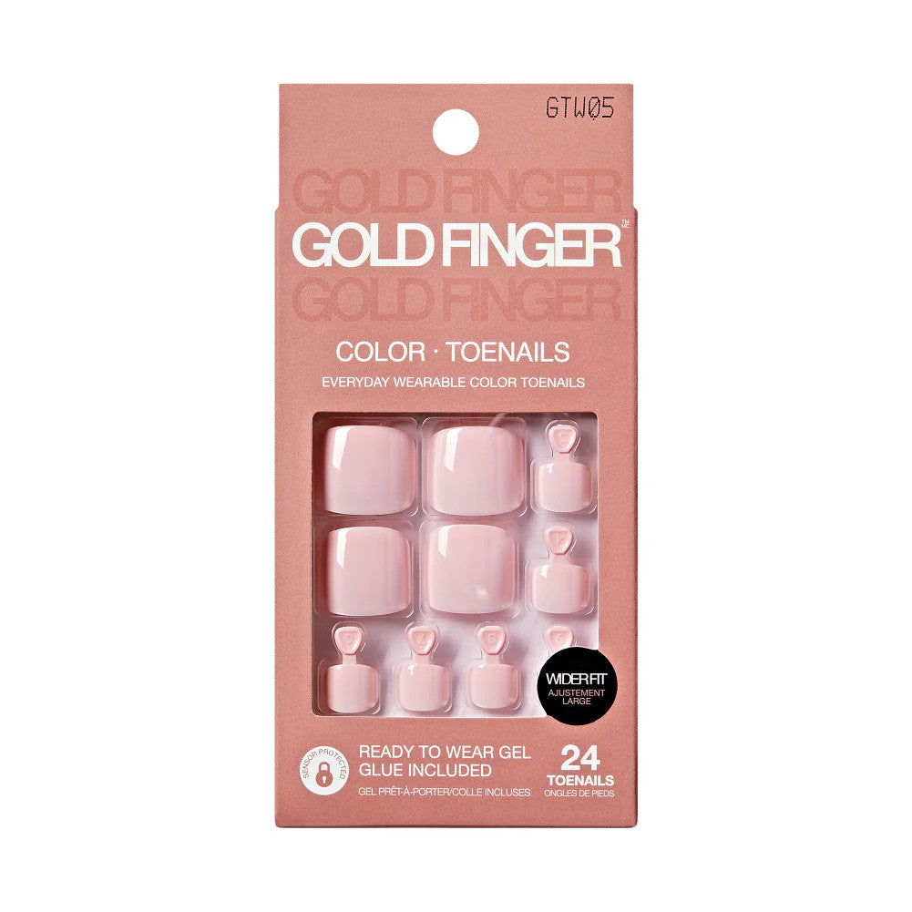 KISS Color Gel Press On Wide Fit Toenails - COOL IT