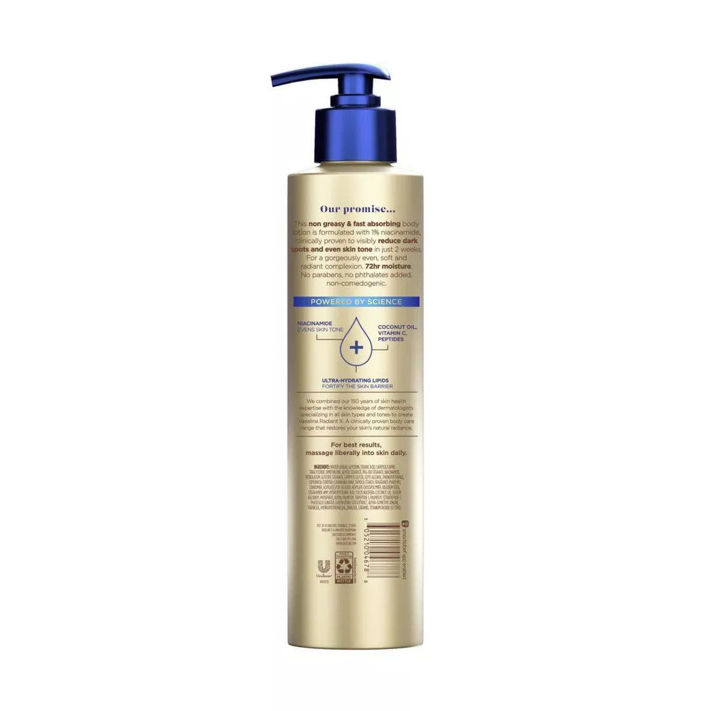 VASELINE Radiant x Nourishing Niacinamide Body Lotion (11 oz)