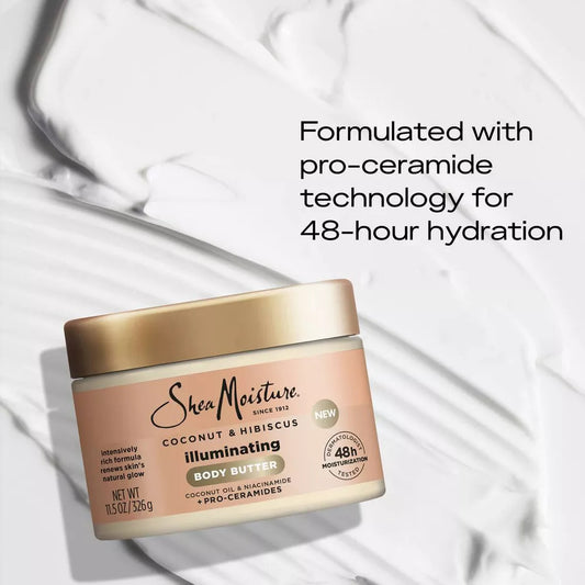 SheaMoisture Coconut & Hibiscus Illuminating Body Butter (11.5oz)