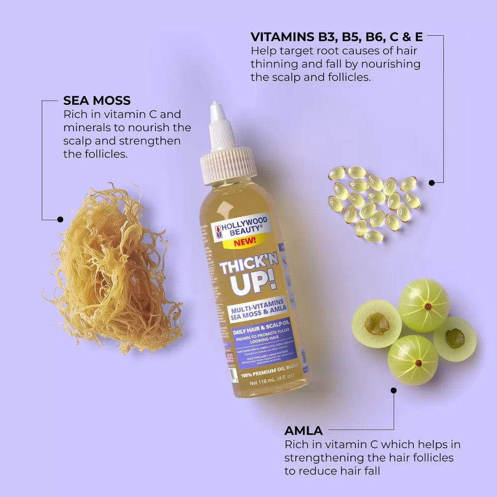 Hollywood Beauty Thick'n Up Multi Vitamin Hair Oil (4oz)