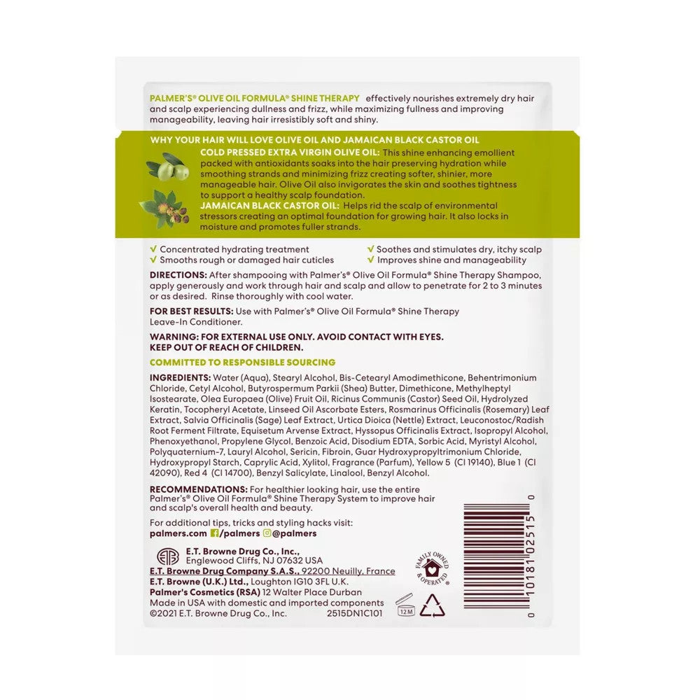 Palmers Olive Oil Formula Deep Conditioning Hair Mask Pack (2.1 oz)