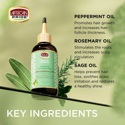 African Pride Feel It Formula Strengthening Oil Hair Treatment (4oz)