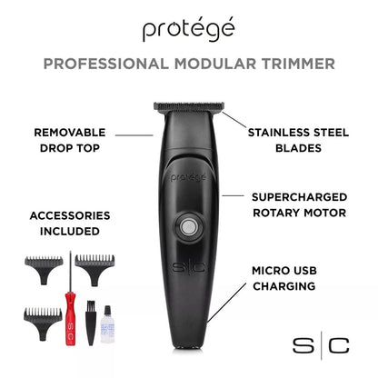 StyleCraft Protege Cordless Hair Trimmer (Matte Metallic Black)