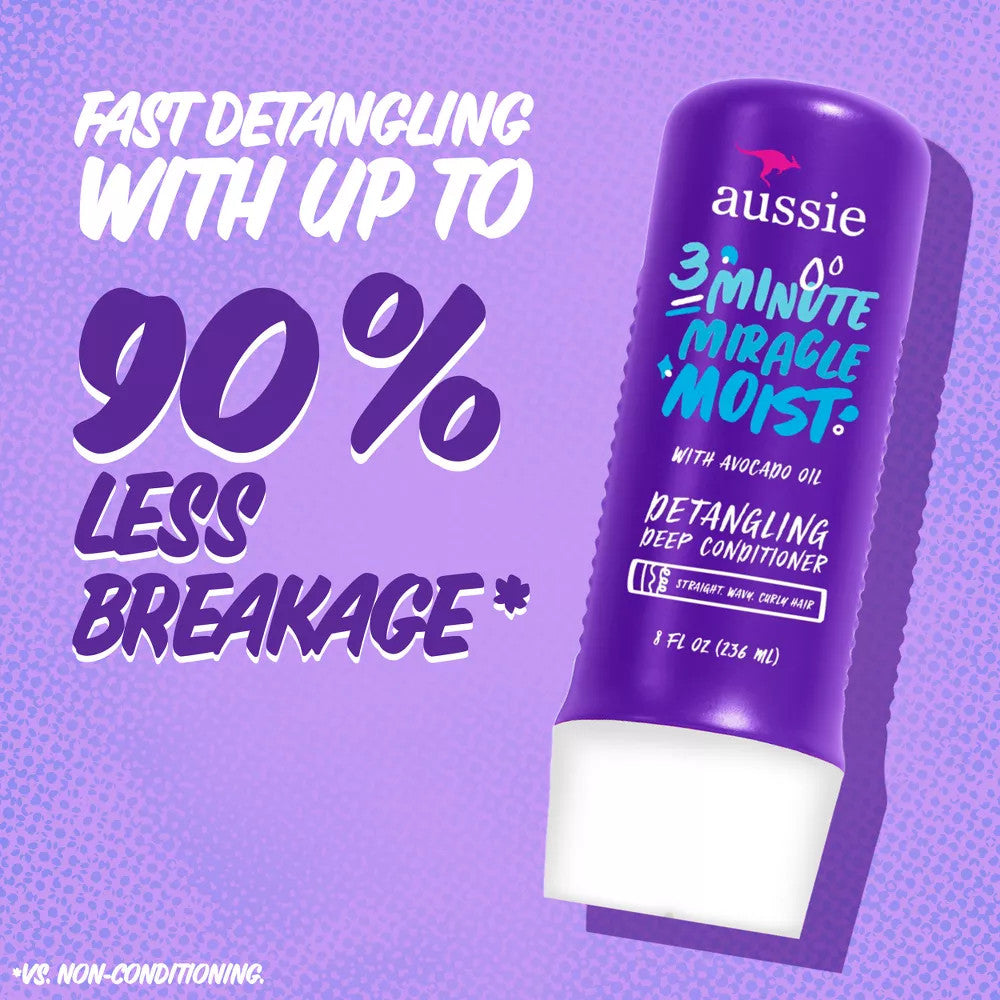 Aussie Miracle Moist 3 Minute Deep Conditioner (8 oz)