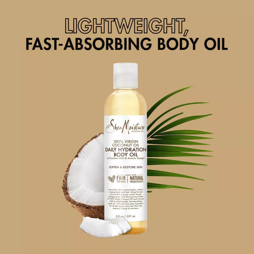 SheaMoisture 100% Virgin Coconut Oil Daily Hydration Body Oil (8oz)