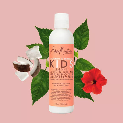 SheaMoisture Coconut & Hibiscus Kids' 2-in-1 Shampoo and Conditioner (8 oz)